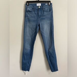 Frame Denim Le High Skinny Raw Hem Jeans